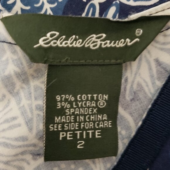 Eddie Bauer Petite Floral Fit & Flare Dress w/Pockets - Picture 8 of 9